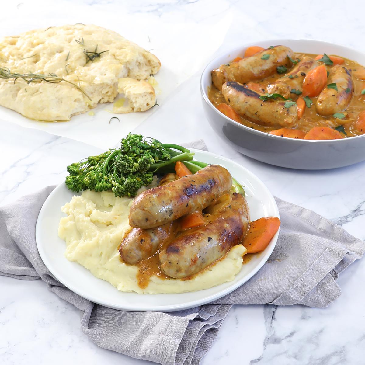 Farmhouse Curried Sausages 