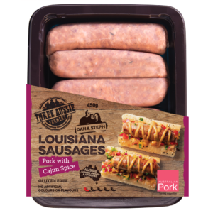 Three Aussie Farmers Louisiana Style Sausages