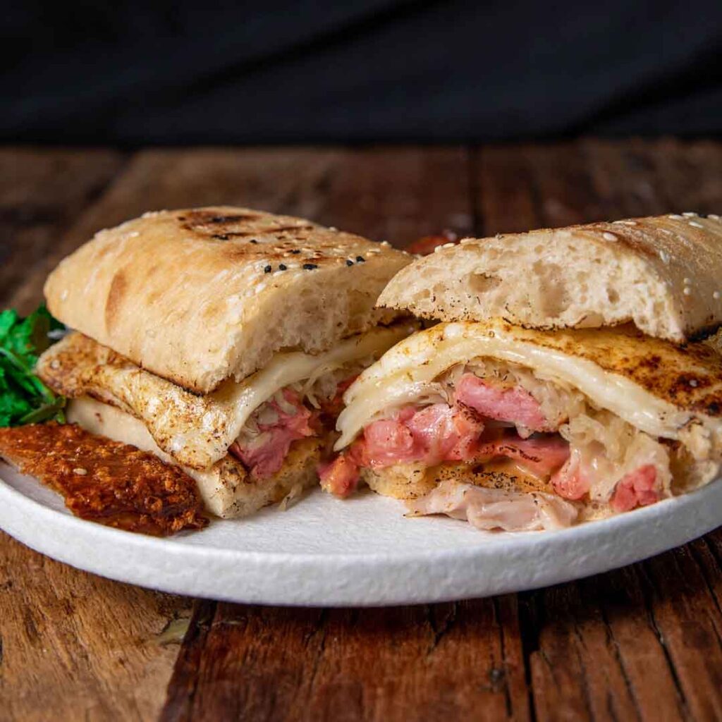 Three Aussie Farmers - Smoked Hock Sandwich with White Dressing