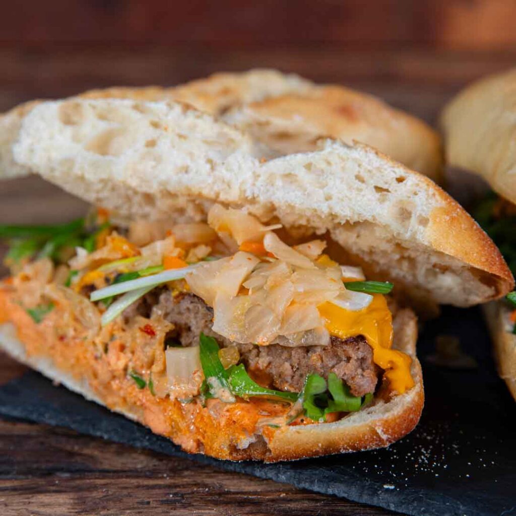 Three Aussie Farmers - Cheesy Kimchi Toasted Sandwich