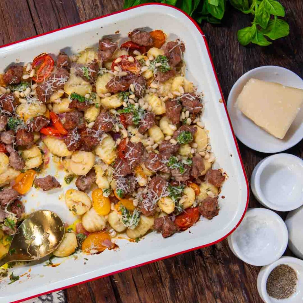 Three Aussie Farmers - Sausage & Gnocchi Tray Bake