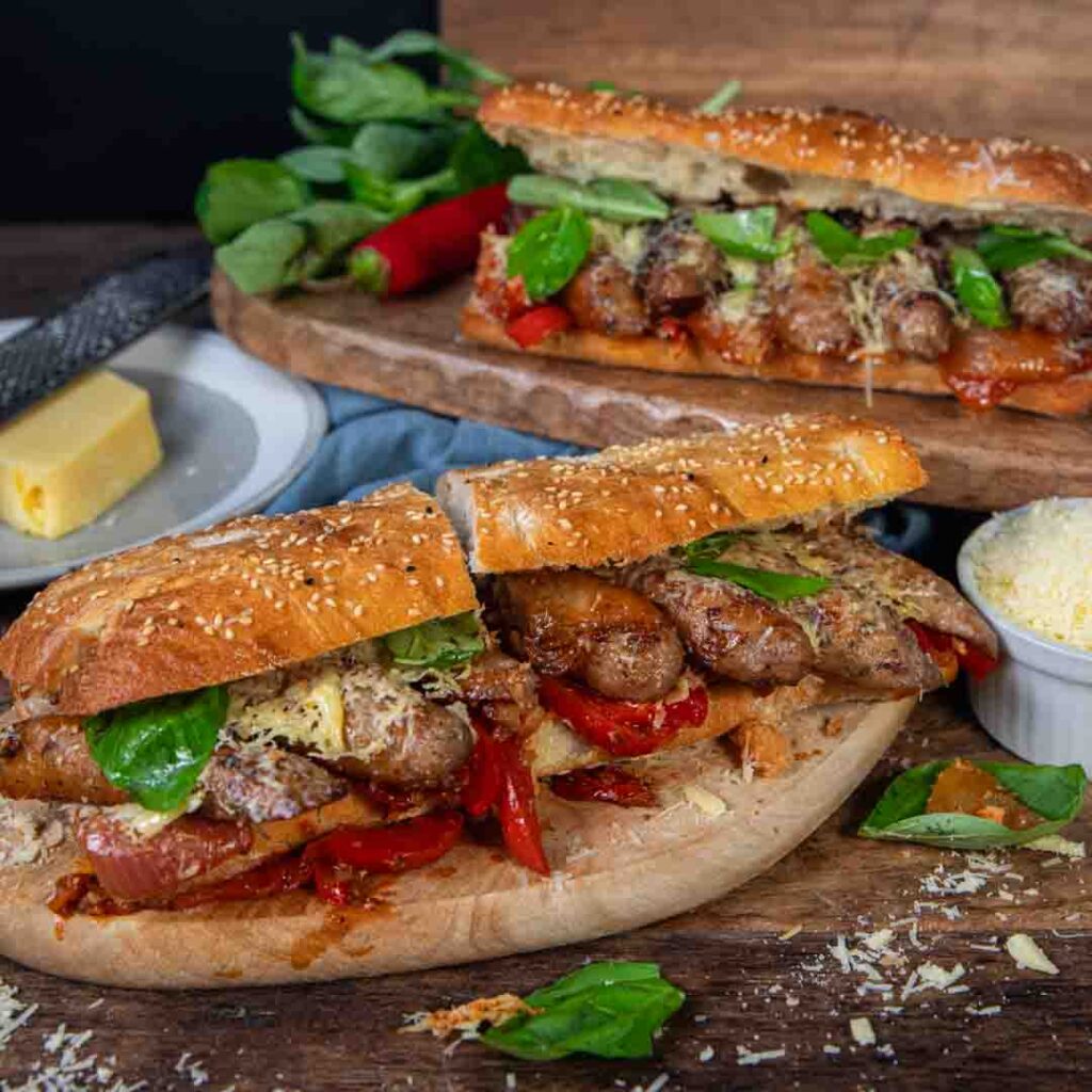 Three Aussie Farmers - Sausage, Onion & Capsicum Sub