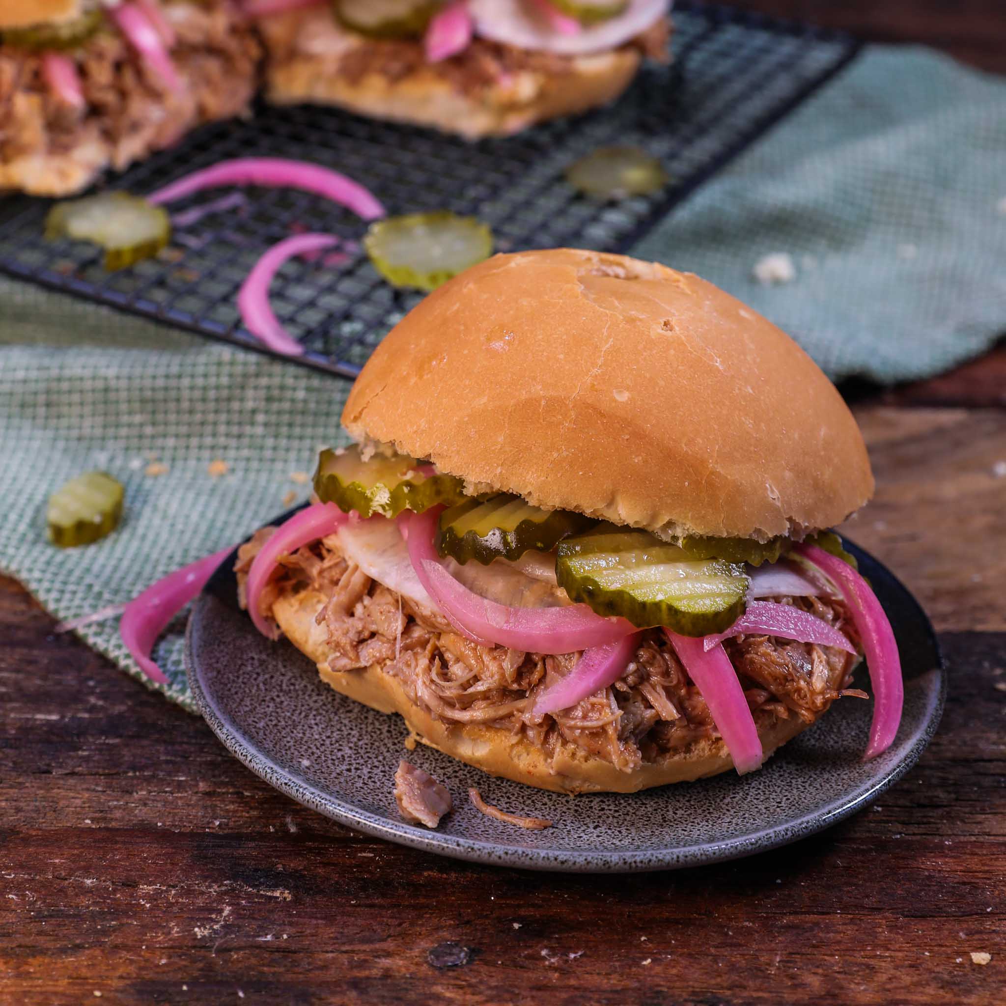 Three Aussie Farmers - Pulled Pork Sliders with Pickled Vegetables