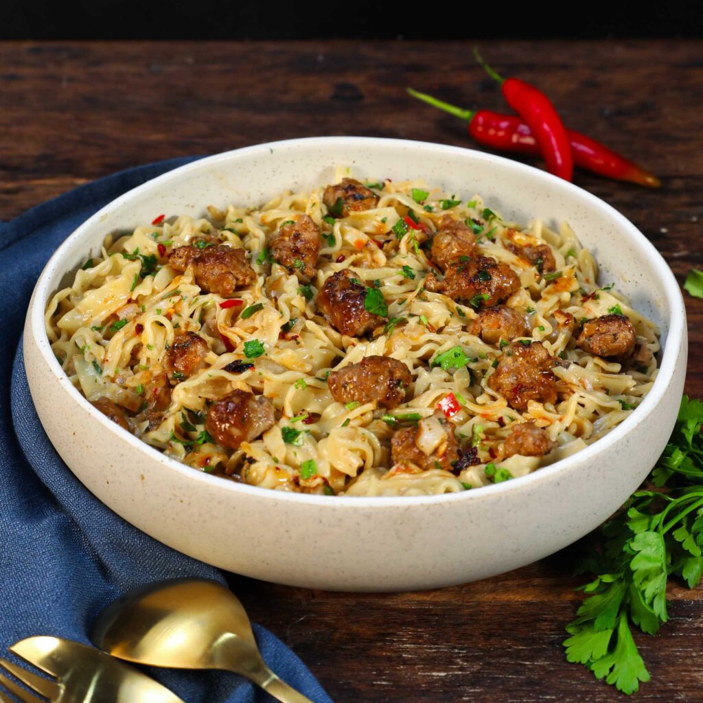 Three Aussie Farmers - Sausage Vodka Pasta