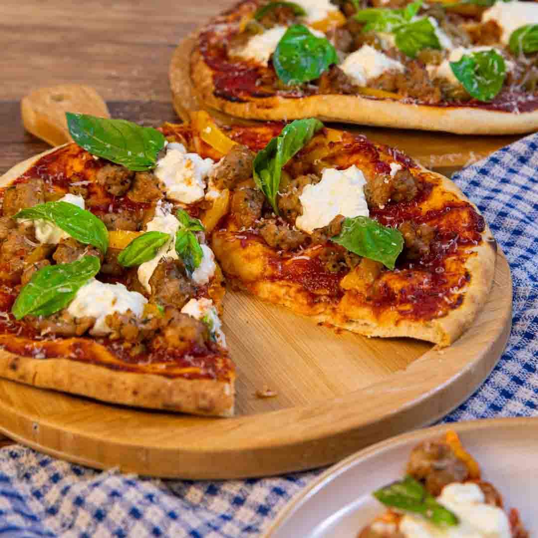 Three Aussie Farmers - Sausage and Ricotta Pizza